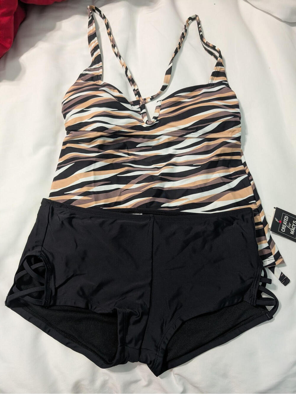 NWT Salt &Cove 2 Piece Swimsuit Tankini Shorts Large